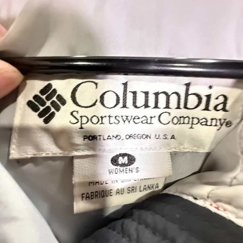 Columbia Sportswear Windbreaker Jacket‎ Women's M Red Black Full Zip Y2K